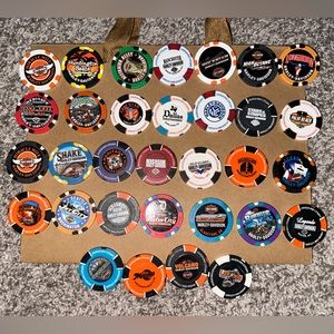 Harley-Davidson Poker Chip Lot - 32 chips